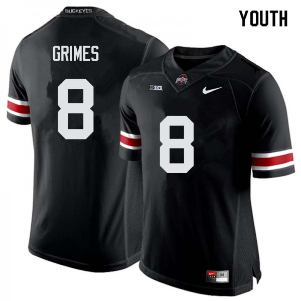 Ohio State Buckeyes #8 Trevon Grimes Youth NCAA Jersey Black OSU83847